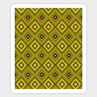 Green Aand Yellow Diamond Shape Pattern Magnet